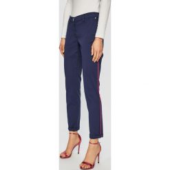 Trussardi Jeans - Spodnie. Niebieskie spodnie damskie Trussardi Jeans, bez wzorów, z jeansu, casualowe. W wyprzedaży za 269,90 zł.