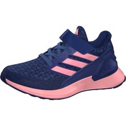 Adidas Dziewczęce tenisówki RapidaRun EL K 33 niebieskie. Niebieskie trampki dziewczęce Adidas, bez wzorów, z dzianiny, na rzepy. Za 209,00 zł.