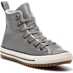 Sneakersy CONVERSE - Ctas Hiker Boot Hi 161513C Mason/Egret/Gum. Szare półbuty damskie Converse, ze skóry. W wyprzedaży za 229,00 zł.