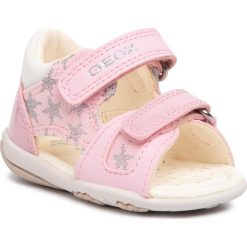 Sandały GEOX - B Sand Nicely A B0238A 01002 C0550 Pink/White. Różowe sandały dziewczęce Geox, ze skóry ekologicznej, bez zapięcia. Za 179,00 zł.