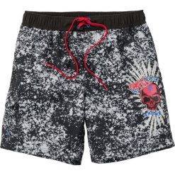 Długie szorty plażowe Regular Fit bonprix czarny z nadrukiem. Czarne spodenki i szorty męskie bonprix, s, z nadrukiem, długie. Za 74,99 zł.
