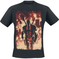 T-shirty męskie z nadrukiem: Deadpool Firewalk T-Shirt czarny
