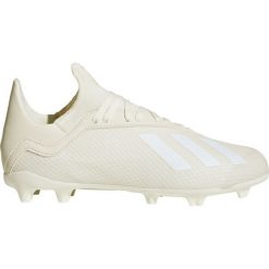 Buty piłkarskie adidas X 18.3 Fg Jr DB2417. Białe buty sportowe męskie Adidas, z materiału, bez zapięcia, do piłki nożnej. W wyprzedaży za 269,00 zł.