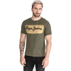 Pepe Jeans Charing Koszulka Zielony. Zielone podkoszulki męskie Pepe Jeans, xl, z nadrukiem, z bawełny, z krótkim rękawem. Za 128,95 zł.