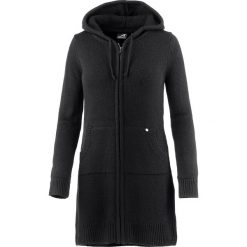 Sweter rozpinany w kolorze czarnym. Czarne swetry damskie Street & Sports Wear, xs, bez wzorów, ze splotem, bez rękawów, bez kaptura. W wyprzedaży za 99,95 zł.