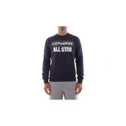 Bluzy Converse 10008847 FLEECE CREW. Niebieskie bluzy męskie Converse, m, bez wzorów, bez kołnierzyka, bez rękawów, bez kaptura. Za 163,91 zł.