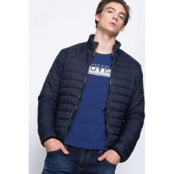 Granatowo-Żółta Kurtka Good Sense. Czarne kurtki męskie pikowane marki Born2be, l, z aplikacjami, z dresówki. Za 139,99 zł.