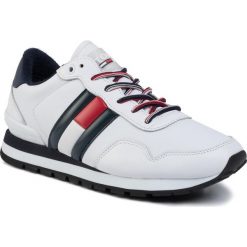Sneakersy TOMMY JEANS - Leather Lifestyle Sneaker EM0EM00349 YBS. Białe sneakersy męskie Tommy Jeans, bez zapięcia. W wyprzedaży za 359,00 zł.