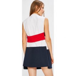 EA7 Emporio Armani - Narzutka plażowa. Niebieskie stroje kąpielowe damskie EA7 Emporio Armani, xs, bez wzorów, z bawełny, bez rękawów. W wyprzedaży za 299,90 zł.