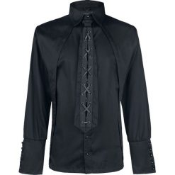 Gothicana by EMP Leonard Koszula czarny. Czarne koszule męskie marki Gothicana by EMP, xl, bez wzorów, z dekoltem na plecach, z długim rękawem. Za 199,90 zł.