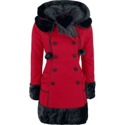 Płaszcze damskie: Hell Bunny Sarah Jane Coat Płaszcz damski czerwony