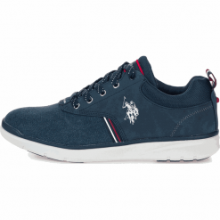 U.S. POLO ASSN. tenisówki męskie ALFREDO 4169S0/CY1 41 ciemnoniebieskie. Niebieskie trampki męskie U.S. Polo Assn., z aplikacjami, ze skóry, klasyczne, bez zapięcia. W wyprzedaży za 289,00 zł.