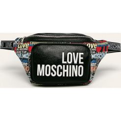 Love Moschino - Nerka. Czarne nerki damskie Love Moschino, w paski, ze skóry ekologicznej, casualowe, bez dodatków. Za 719,90 zł.