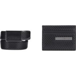 Calvin Klein Carbon Pasek Czarny. Czarne paski męskie Calvin Klein, w paski, ze skóry. Za 428,95 zł.