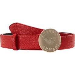 Paski damskie: Emporio Armani CINTURA FIANCO GRAINY LOGO BELT Pasek rosso
