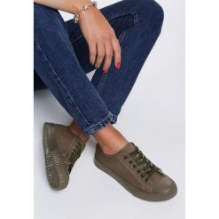 Khaki Trampki Too Long. Brązowe trampki i tenisówki damskie Renee, na sznurówki. Za 49,99 zł.