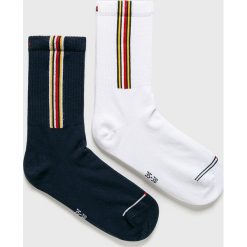 Tommy Hilfiger - Skarpetki (2 pack). Niebieskie skarpetki damskie TOMMY HILFIGER, bez wzorów, z elastanu. Za 49,90 zł.