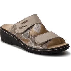 Klapki DR. BRINKMANN - 701332 Nuss/Stein 8. Brązowe klapki damskie marki Dr. Brinkmann, bez wzorów, ze skóry, bez obcasa, na obcasie. Za 269,00 zł.