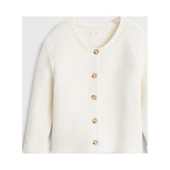 Mango Kids - Sweter dziecięcy Lina 80-104 cm. Swetry dziewczęce z bawełny, z okrągłym kołnierzem, krótkie. W wyprzedaży za 49,90 zł.