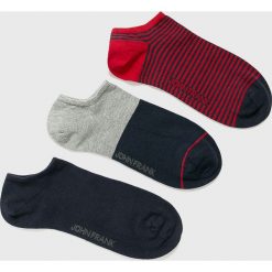 John Frank - Skarpety (3-pack). Niebieskie skarpetki męskie John Frank, bez wzorów, z elastanu. Za 29,90 zł.