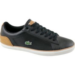 Lacoste Lerond 118 1 CAM0074CA1 40,5 Czarne. Czarne buty sportowe męskie Lacoste, ze skóry, bez zapięcia. W wyprzedaży za 389,99 zł.
