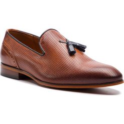 Półbuty QUAZI - QZ-03-02-000119 105. Pomarańczowe buty wizytowe męskie QUAZI, z aplikacjami, ze skóry, eleganckie, bez zapięcia. W wyprzedaży za 339,00 zł.