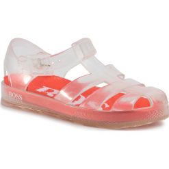 Sandały BOSS - J09125 D Transparent Z42. Białe sandały dziewczęce Boss, z tworzywa sztucznego, bez zapięcia. Za 189,00 zł.