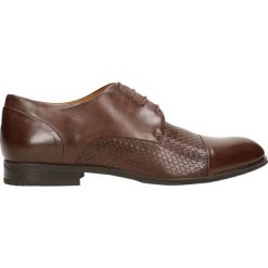 Półbuty CHUCK. Pomarańczowe półbuty męskie Gino Rossi, bez wzorów, ze skóry, eleganckie, na sznurówki. Za 249,90 zł.