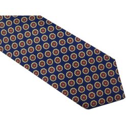 Granatowy krawat męski w czerwone kwiaty D52. Czerwone krawaty męskie Modini Moda Męska, na co dzień, w kwiaty, z tkaniny, casualowe. W wyprzedaży za 49,50 zł.