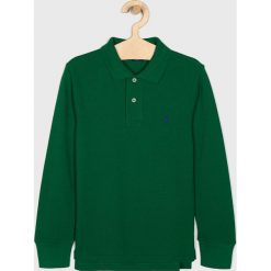 Polo Ralph Lauren - Longsleeve dziecięcy 134-176 cm. Zielone t-shirty chłopięce Polo Ralph Lauren, bez wzorów, z bawełny, z długim rękawem. W wyprzedaży za 159,90 zł.