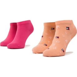 Zestaw 2 par niskich skarpet unisex TOMMY HILFIGER - 320404001 Pink Lady 026. Różowe skarpetki damskie z elastanu. Za 29,00 zł.