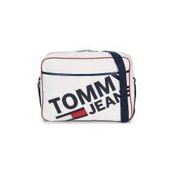 Teczki Tommy Jeans TJM MODERN PREP MESSENGER. Białe aktówki męskie Tommy Jeans, bez wzorów, z jeansu, bez dodatków. Za 399,00 zł.