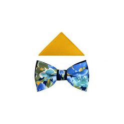Kolorowa mucha męska z unikalnym wzorem A233. Białe muszki męskie Modini Moda Męska, na co dzień, bez wzorów, z tkaniny, eleganckie. Za 49,50 zł.