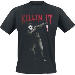 Halloween Michael Myers - Killin It T-Shirt czarny. Czarne t-shirty męskie marki Halloween, l, z nadrukiem, z okrągłym kołnierzem. Za 74,90 zł.