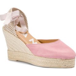 Espadryle MANEBI - Wedge Valenciana M 1.4 WV Pastel Rose Goat. Różowe espadryle damskie Manebi, bez wzorów, ze skóry, bez obcasa, na obcasie. W wyprzedaży za 389,00 zł.
