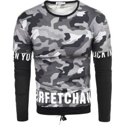 Bluza męska z nadrukiem czarna - moro Recea. Czarne bluzy męskie Recea, xl, z nadrukiem, z bawełny, z kapturem, bez rękawów, bez kaptura. Za 39,95 zł.