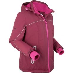 Kurtka funkcyjna outdoorowa, ocieplana bonprix czerwony rododendron. Fioletowe kurtki damskie bonprix, s, w paski. Za 109,99 zł.