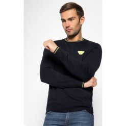 Sweter Emporio Armani 3H1MYD 1MMYZ 0922. Niebieskie swetry męskie Emporio Armani, xl, bez wzorów, klasyczne, z klasycznym kołnierzykiem, bez kaptura. W wyprzedaży za 379,00 zł.