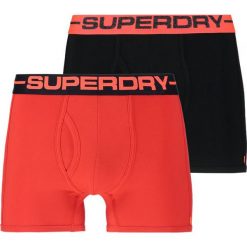 Bokserki męskie: Superdry SPORT BOXER 2 PACK Panty black/sunset orange