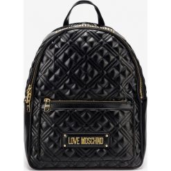 Love Moschino Plecak Czarny. Czarne plecaki damskie Love Moschino, w paski, z materiału. Za 1079,95 zł.