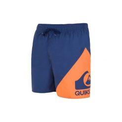 Spodenki surfing krótkie Wave. Niebieskie bermudy męskie Quiksilver, z materiału, sportowe. W wyprzedaży za 79,99 zł.