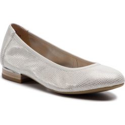 Baleriny CAPRICE - 9-22160-22 Silver Foil 990. Szare baleriny damskie Caprice, bez wzorów, ze skóry, bez obcasa, na płaskiej podeszwie. Za 239,90 zł.