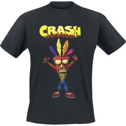 Crash Bandicoot Aku Aku T-Shirt czarny. Czarne t-shirty męskie z nadrukiem marki Crash Bandicoot, s, z okrągłym kołnierzem. Za 74,90 zł.