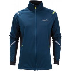 Swix kurtka softshell męska Cross niebieski L. Niebieskie kurtki sportowe męskie Swix, m, bez wzorów, z softshellu, bez kaptura, na fitness i siłownię. W wyprzedaży za 439,00 zł.