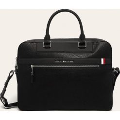 Tommy Hilfiger - Torba. Czarne torby męskie skórzane TOMMY HILFIGER, w paski, ze skóry ekologicznej. Za 749,90 zł.