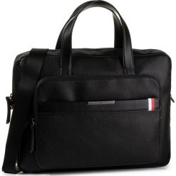 Torba na laptopa TOMMY HILFIGER - Th Downtown Computer Bag AM0AM05237 BDS. Czarne torby męskie skórzane TOMMY HILFIGER, bez wzorów, ze skóry ekologicznej. W wyprzedaży za 369,00 zł.