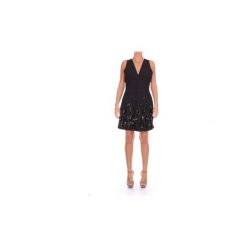 Sukienki krótkie Msgm 2441MDA41X184100. Czarne sukienki damskie MSGM, bez wzorów, bez kołnierzyka, z krótkim rękawem, krótkie, mini. Za 1532,16 zł.