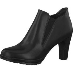 Tamaris Damskie botki 1-1-25395-23-001 Black (rozmiar 38). Czarne botki damskie Tamaris, eleganckie, bez obcasa, bez zapięcia. Za 334,00 zł.