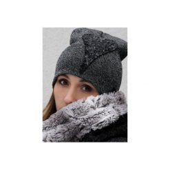 Czapka CHAPOOSIE AshCole SHINE Heart Beanie. Szare czapki damskie marki Chapoosie, z haftami, z wełny. Za 79,00 zł.