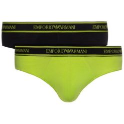 Komplet 2 par slipów Emporio Armani Underwear 111733 9A717 09882. Slipy męskie Emporio Armani Underwear, m, bez wzorów, z elastanu. W wyprzedaży za 109,00 zł.